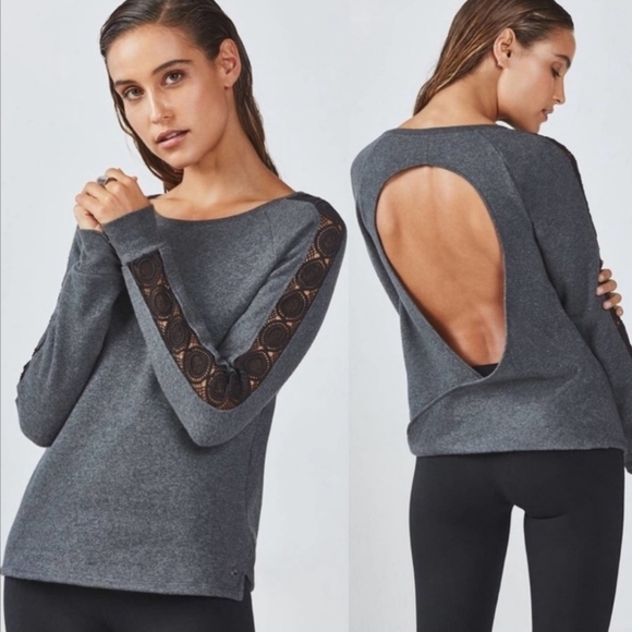 Fabletics Sweaters - Open to Offers 😊 Fabletics Maura Open Back Sweatshirt Small